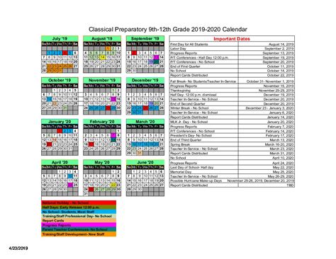 Tjca Calendar